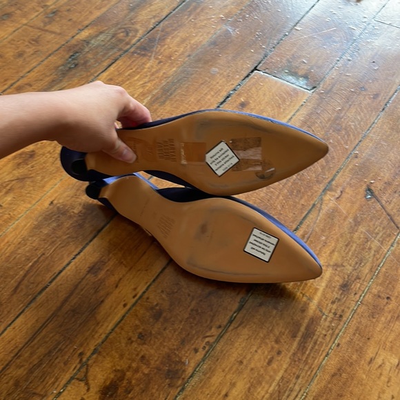 Maryam Nassir Zadeh Palo Mule in satin blue. Size 37. - Picture 3 of 4